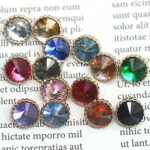 Exquisite Shirt Accessories Little Acrylic Buttons 12mm Diamond Crystal Shank Buttons For Clothes