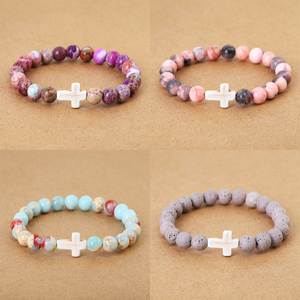 Natural Stone Bracelet Colorful Glass Beaded Creative Flow Expert Priority Shipping Option Personalized <b>Engraving</b> - Product Image 1