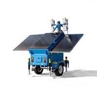 Remorque solaire professionnelle portative de tour d'éclairage solaire de LED avec la charge rapide pour des sites de camping de zones minières