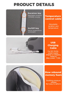 Oreiller de voyage ergonomique pour adulte avec support de nuque et tête réglable, en mousse 100% pure, avec écouteurs intégrés