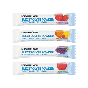 लीववर्थ निजी लेबल चीनी मुक्त हाइड्रेशन पाउडर इलेक्ट्रोलाइट पेय वाइटनम पानी इलेक्ट्रोलाइट बैग पैकेजिंग के साथ - Product Image 1