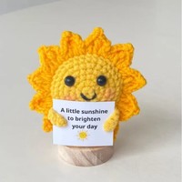 Poupée en crochet Soleil et Terre pour le soutien émotionnel, style mode, ornements décoratifs de bureau