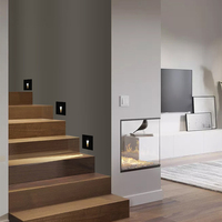 Lumière d'escalier Led capteur de pas extérieur imperméable lampadaire en aluminium intérieur moderne encastré dans le coin de nuit éclairage mural
