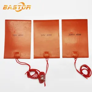 220v 400w electric heating element silicone rubber flexible industrial heater for 3d printer