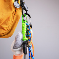 Porte-clés moderne en métal tressé, cordon tressé, mini pendentif couteau court, tirette de fermeture éclair pour sac parapluie, fabriqué en Chine, modèle ACD032