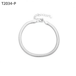 Amy Amy Fashion <b>Anklet</b> Stainless Steel <b>Silver</b> Plated Classic Women's Gift Jewelry T2034 - Product Image 1