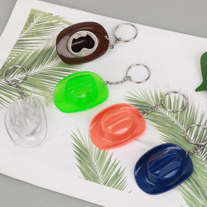 Llavero Destapador de Botellas con Diseño de Sombrero de Vaquero Occidental Vintage y Casco de Construcción, Regalo Promocional Novedoso, Venta al por Mayor - Product Image 3