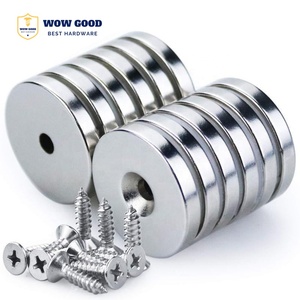 Đĩa Tròn Vĩnh Cửu N35 N52 30 50Mm 60Mm Nam Châm Lỗ Chìm <span class=keywords><strong>Neodymium</strong></span> Tròn Chìm Kèm Lỗ Chìm - Product Image 1