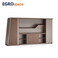 EGROspace Meuble de bureau OEM/ODM avec tiroirs de rangement verrouillables, portes battantes et armoire de classement exécutive pour bureau