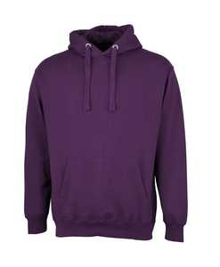 Men's <b>Purple</b> Hooded Fleece Sweatshirt Regular Fit Casual Solid Color Pocket Hoodie Long Sleeve Knitted Cotton Autumn Wear - Product Image 1