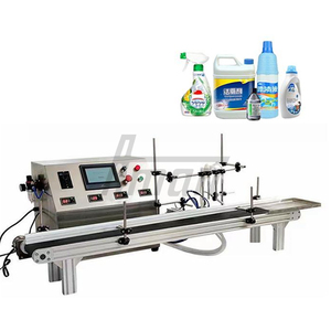 Semi Automatic 4 Heads Liquid Filling Machine 1.5m Conveyor Belt Stainless Steel For Cosmetic Beverage <b>Water</b> Food Chemical Packa - Product Image 5