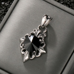 Collar con Colgante de Acero Inoxidable 316, Joyería de Moda, Personalidad, Corona de Acero de Titanio Fundido con Zirconia, Joyería para Hombre - Product Image 2