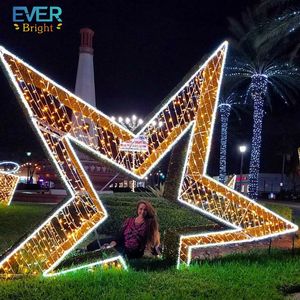 <strong>3D</strong> Giant LED <strong>Star</strong> Motif Light for Indoor/Outdoor Christmas Halloween Landscape &amp; Wedding <strong>Decoration</strong> PVC Material - Product Image 2