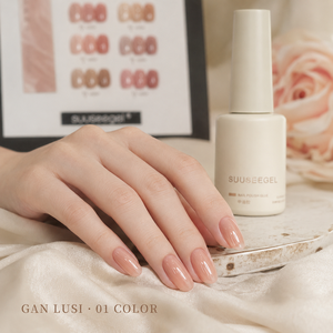 BelloGel Venta al por Mayor Gan Lusi Set de 10 Colores de Esmalte de Gel Transparente en Tonos Cálidos 15ml Gel de <span class=keywords><strong>Uñas</strong></span> Translúcido Color <span class=keywords><strong>Rosa</strong></span> Melocotón - Product Image 5