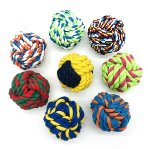 Wholesale All Kinds Of Cotton Dog Rope Toys Pet Dog Ball Toys Knot Rope Dog Chew Toy.