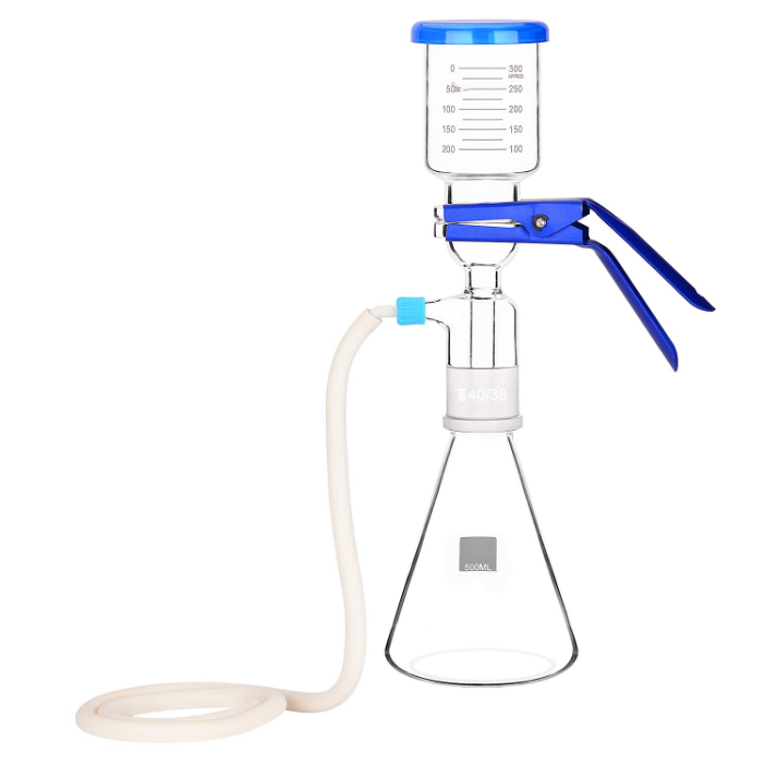 Vakuum-Filtrationsgerät 500ml Vakuum-Filtrationsgerät 500 Ml – Mit 300 Ml Trichter, Borosilikatglas, Aluminium-Klemme, Für Laborfiltration & Destillation