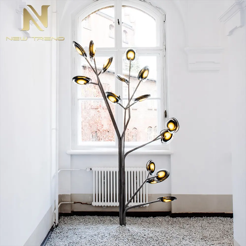 Diseño DE ARTE Decoración interior Iluminación de paisaje de pie personalizada Lámpara de pie de árbol LED moderna