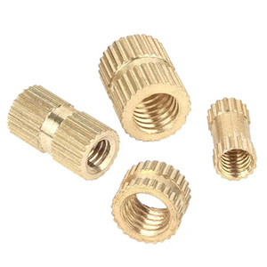 Inserts filetés moletés en cuivre OEM M2 M3 M4 M5 M6, fabricant d'inserts filetés en laiton pour plastiques - Product Image 2