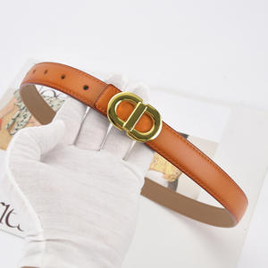 <span class=keywords><strong>Ceinture</strong></span> décontractée pour femmes en cuir de vache avec boucle en alliage à double anneau, simple et décorative, pour étudiants, usage quotidien, vente en gros - Product Image 3