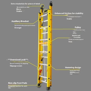 Offre Spéciale tabourets d'échelle télescopiques portatifs d'ascenseur de cadre en A se pliants isolés multifonctionnels épaissis supermarché extérieur - Product Image 2