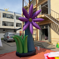 Ballon fleur rose en peluche pour décoration suspendue lors de dîners, fleur gonflable pour accessoires d'événements d'anniversaire