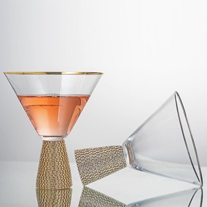 Copa de agua de copa de champán con tachuelas de diamantes de imitación - Product Image 4