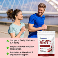 Extrait de Capsaïcine en Cristaux Purs OEM, Gélules Souples Biologiques Halal pour la Santé Cardiaque, Capsules de Capsaïcine de Poivre de Cayenne
