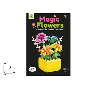 <b>Magic</b> Flowers <b>Mixed</b> Flower Construction Kit 499 Pieces Vase Included 6+ Years - Product Image 2
