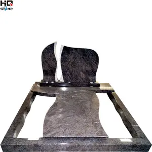 XIAMEN HQ STONE black granite headstones customized sculpture art monument custom headstone statue