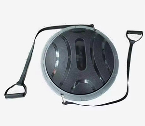 Eco-Friendly Inflatable Half Yoga Ball <strong>Trainer</strong> with Resistance Bands and Foot <strong>Pump</strong> for Home Gym Workouts - Product Image 1