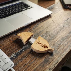 Wholesale Eco-friendly High-End <b>USB</b> Case Form Wooden Leaf Bamboo <b>USB</b> Shell Tender-specific <b>USB</b> for Decor Wooden Crafts - Product Image 2