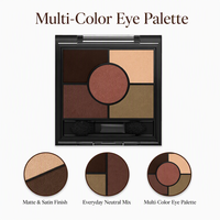 Palette de fards à paupières monochromes en poudre, fini lumineux, métallique, scintillant, mat, satiné, résistant à l'eau, pour usage quotidien, mélange neutre, noir, baie, crème