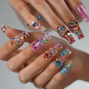 Cristales de <span class=keywords><strong>Uñas</strong></span> al por Mayor CY, Cristales de Vidrio para Decoración de <span class=keywords><strong>Uñas</strong></span>, Accesorios para <span class=keywords><strong>Uñas</strong></span> con Base Plana, Colores Variados - Product Image 3