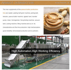 Máquina para Mantequilla de Maní de 100 kg por 500 kg/h, Línea de Producción Completa, Gran Línea de Procesamiento de Mantequilla de Maní - Product Image 2