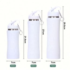 Bouteilles d'eau isothermes portables personnalisées de 350 ml pour enfants, avec pailles rabattables et mousquetons inclus – Meilleures ventes - Product Image 3