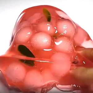 CHENXI Nuevo Slime Elástico DIY de Cereza y Melocotón, Juguete de Plastilina No Tóxica, Slime de Cristal con Textura Suave - Product Image 5