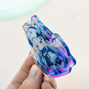 Juno креативный двухсторонний акриловый брелок с принтом, лазерная резка, аниме, голографический Радужный Блеск, эпоксидный Шарм для сумки - Product Image 1