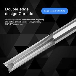 Lanke Carbide Solid Double Flutes Straight Bits <strong>End</strong> <strong>Mill</strong> for <strong>Wood</strong> <strong>Cutting</strong> Router Bits 2F Straight Milling Cutter - Product Image 5
