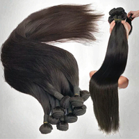 Extensions de cheveux vierges humains bruts, cuticules alignées, M ST02, vente en gros, qualité 12A 15A, lisses, vietnamiennes, double trame, 12 cheveux