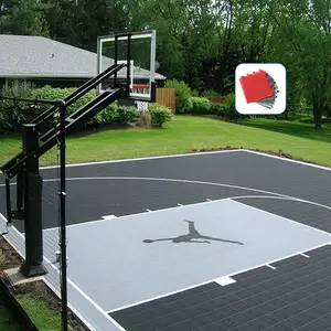 야외 플라스틱 바닥 타일 농구 코트 바닥 타일 농구 후프 hi-q 제품 10 년