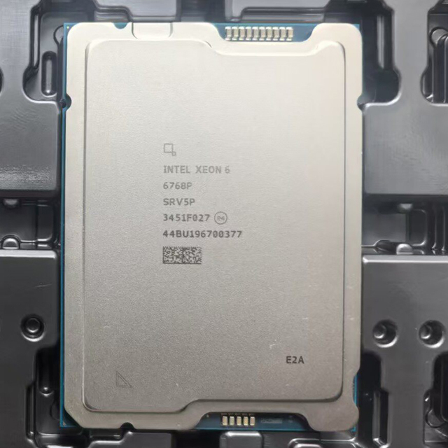 6768P Server CPU: 64 Cores, 128 Threads; 2.45 GHz Base Clock, 2.4 GHz Boost Clock; 320 MB Cache; 300W Data Center Processor.