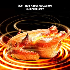 Friteuse à air visible transfrontalière de 10 L, design carré moderne, machine à frites électrique intelligente multifonctionnelle pour la maison, grande capacité - Product Image 6