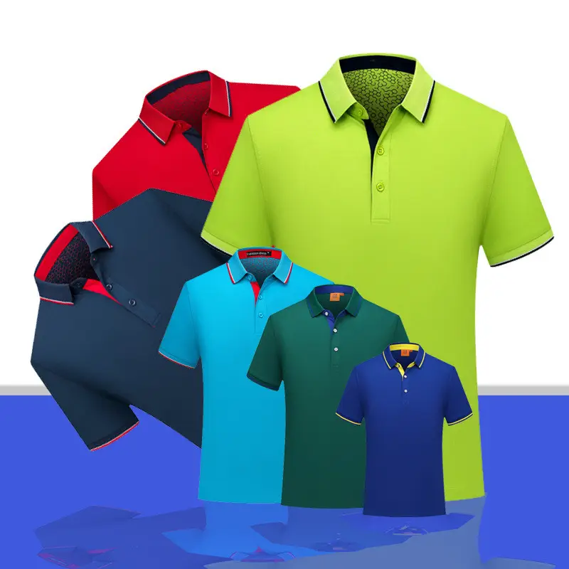 Barato por atacado Em Branco Camisas Pólo Sólidos Camisetas de Algodão Camisa de Golfe para Os Homens