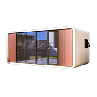 Cabine en acier de type Apple personnalisable pour l'extérieur, structure en acier, camping panoramique, séjour à domicile, salon mobile, réception, cabine en acier de type Apple
