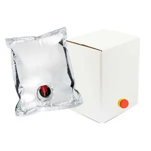 Wine Pack Plastic Bag Aseptic Soap Milk Juice Water Red in Box 5 L Heat Seal Spout Pouch Beverage Customization Disposable