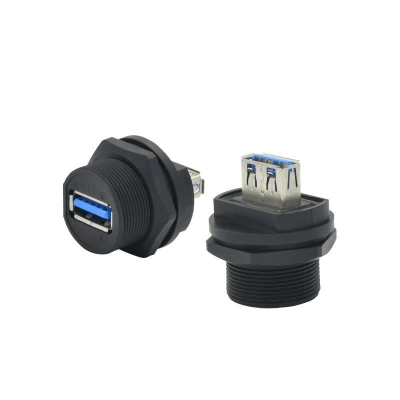 Rigoal Panel Mount Waterproof USB Connector IP67 Outdoor Receptacle USB 3.0