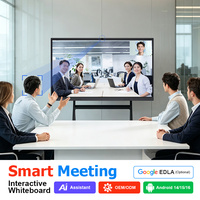 Tableau blanc interactif intelligent 4K UHD avec écran tactile LED pour salles de classe modernes et réunions d'affaires intelligentes