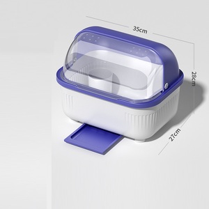 Con tapa, escurridor extraíble, Mostrador de cocina, bandeja secadora, escurridor para plato, taza, plato, caja de cocina, juego de almacenamiento - Product Image 4