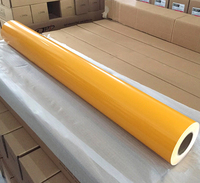 Fluorescente Naranja Rosa Amarillo Verde Plotter de corte brillante Autoadhesivo PVC Color Vinilo 0,61 M 1,22 m con pegamento blanco Parte trasera