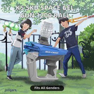 <span class=keywords><strong>Pistolet</strong></span> à billes de gel automatique KS SKD Space Gun Gel Splatter, petit modèle en plastique ABS, 1200 billes, fonctionne sur piles, pour enfants. - Product Image 2